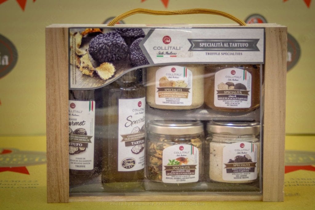 gift box of truffle products from norcia