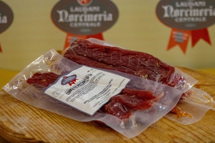 Seasoned pork coppiette from Norcia